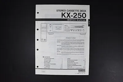 Yamaha KX-250 Stereo Cassette Deck Service Manual - Genuine Original • $22.99