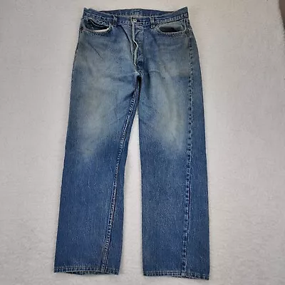 Vintage Levi's 501 Jeans Men's 36X34 Button Fly Straight Blue Denim 80's USA • $119.95