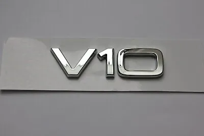 Audi V10 Fender Badge Chrome Silver Emblem For S6 RS6 S8 R8 NEW High Quality AUS • $18