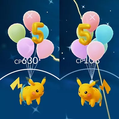Pokémon Go ✨ 5th Anniversary Balloon Pikachu ✨ Shiny Or Non-Shiny ✨ Very Rare • $2.99