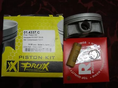 Pro-X Piston Top End Kit For Kawasaki KX 250 F 06-09 76.98MM 01.4337.C 16-8437 • $99.88