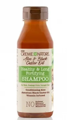 Crème Of Nature Aloe & Black Castor Oil Fortifying Shampoo 355ml X 3 Bottles. • £19.99