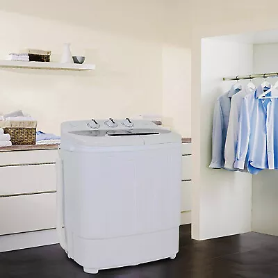  White Compact Portable Washer & Dryer With Mini Washing Machine And Spin Dryer • $104.58