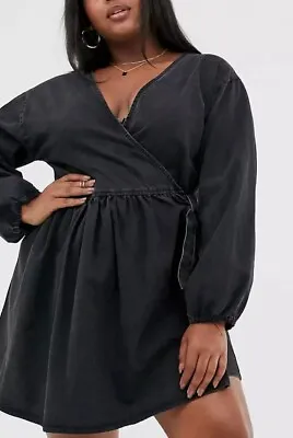 £5.99 • Buy  Asos  Denim  Wrap Dress Size 24 Nwt