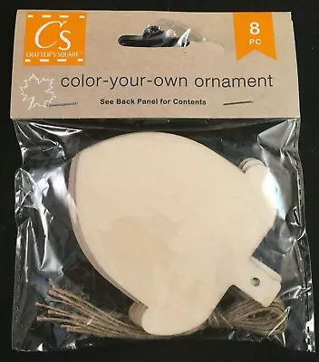 Crafter's Square - Color Your Own Ornament - Acorn - Wood Shapes - 8 Pieces • $2.99