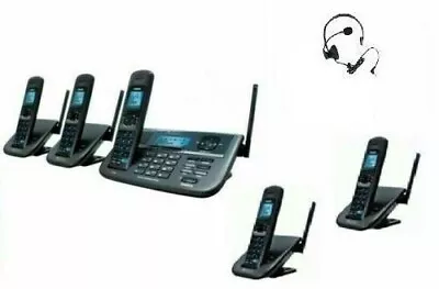 Uniden XDECT R055+4 2Line Digital Cordless Phone 5 Handsets Answer Machine • $1249.95