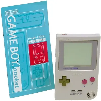 Nintendo GameBoy Pocket Gray Console + Manual MGB-001 Japan Import GB Working • $69.99