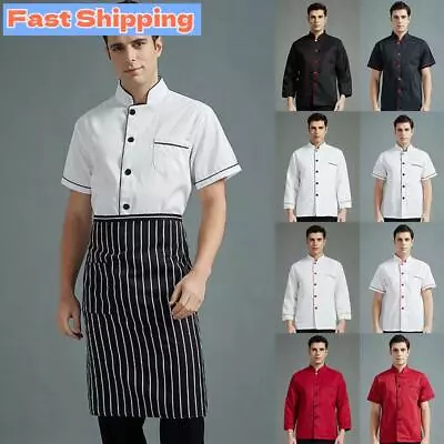 Kitchen Wear Waiter Bakery Uniform Chef Restaurant Jacket Chef Coat Men Women • £9.99