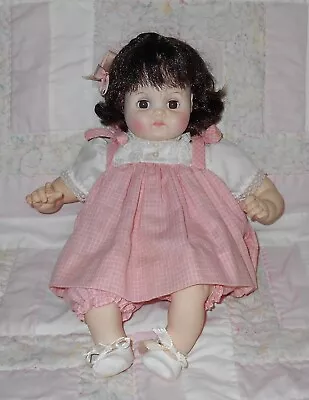 VTG 1965 Madame Alexander 15  PUDDIN Doll Brown Eyes & Hair ~ Pink Outfit W/Tag • $29.99