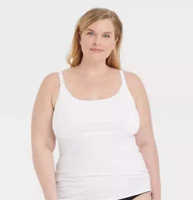 $8.99 • Buy Gilligan O’Malley Women's Plus Size Nursing Cami, Adjustable Straps, White 2XL