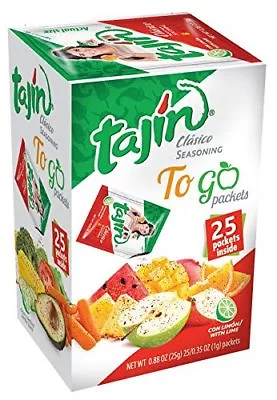 Tajin Clásico Seasoning  To Go  25 X 1g Packets Con Limón Lime  *BULK DISCOUNT* • $13.95