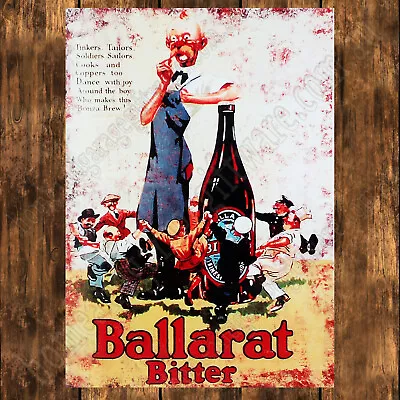 Aluminium Advert/signage - 285mm X 200mm - Ballarat Bitter • $29.90