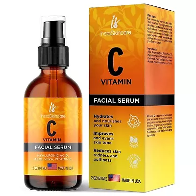 Vitamin C Serum For Face With Hyaluronic Acid Vitamin E Best Skin Anti-Aging 2oz • $14.99