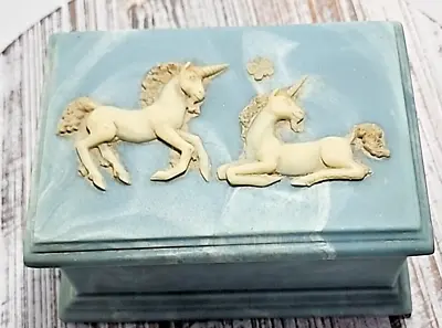 Vintage Design Gifts Soapstone Unicorn Trinket Box Stash Box Jewelry Box Trinket • $23.98