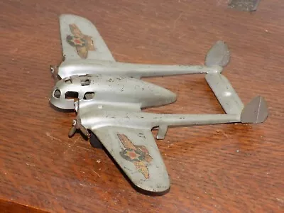 Vintage Wyandotte Defense Bomber Pressed Steel Toy Plane • $75