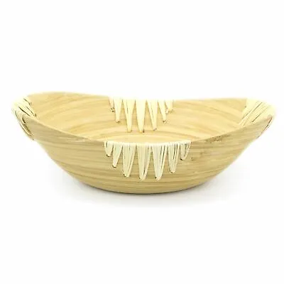£11.04 • Buy Eco Friendly Oval Bamboo Presentation Bowl | Decorative Wooden Display Dish