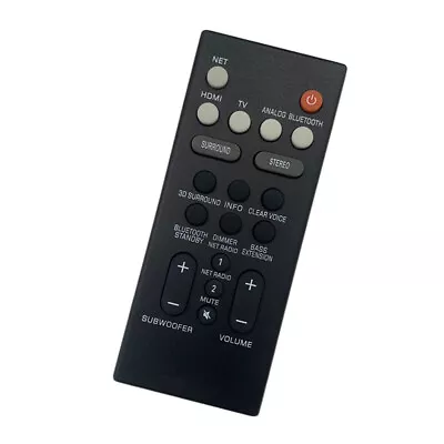 Remote Control For Yamaha YAS-207 YAS-207BL YAS-108 Soundbar System • $16.89