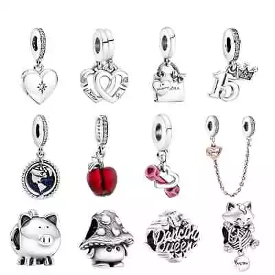 Genuine S925 Sterling Family Heart Charm Collection For Bracelets • £21.99