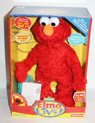 Fisher Price Sesame Street Elmo LIVE 18M+ 2008 (loc:F) NO BATTERIES ~ WORKS • $75
