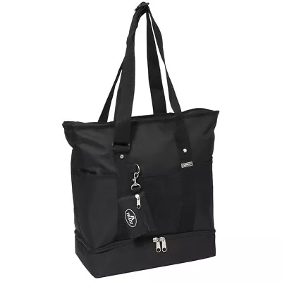 Everest Luggage Deluxe Shopping Tote Bag -Black NEW 1002DLX • $13.95
