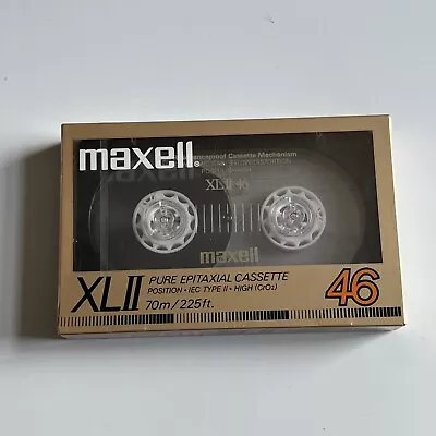 MAXELL XLII 46  Blank Audio Cassette Tape (Sealed) NOS! New! • £29.99