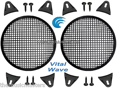 2X Black 5  Inch Sub Woofer Speaker Mesh WAFFLE GRILL Protective Covers VWLTW • $11.99