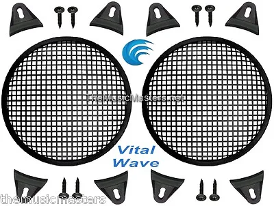 2X Black 6.5  Inch Sub Woofer Speaker Mesh WAFFLE GRILL Protective Covers VWLTW • $14.99