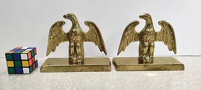 Virginia Metalcrafters Brass Eagle Bookends • $40.50