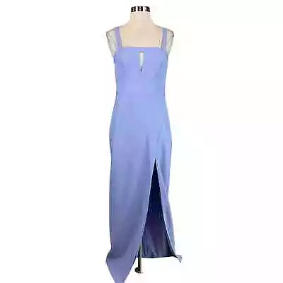 Aidan Mattox Women's Formal Dress Size 4 Purple Crepe Cutout Column Evening Gown • $59.99