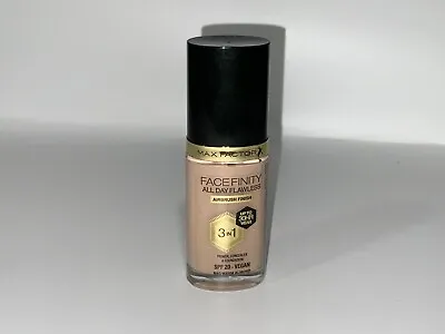 Max Factor Facefinity All Day Flawless 3 In 1 Foundation SPF 20 No. 45 Warm Alm • $15