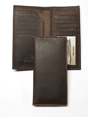 Crazy Horse Leather RFID Safe Roper Wallet • $19.99