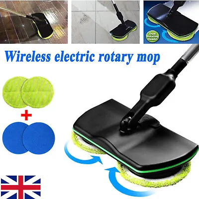 Electric Rechargeable Cordless Floor Cleaner Scrubber Sweeper Polisher Mop UK • £30.99