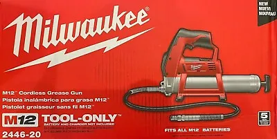 NEW 2446-20 Milwaukee M12 Li-Ion Grease Gun - Tool Only • $139.99