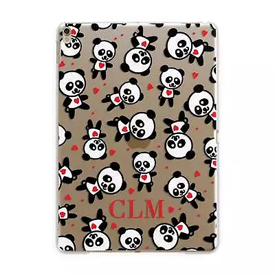 Personalised Panda Initials Clear Monogram Apple IPad Case For IPad Pro Air Mini • £9.99