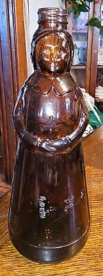 Vintage 11'' MRS BUTTERWORTH'S Syrup Amber Glass Bottle 1974 No Lid Empty • $6.15