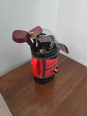 Vintage Golf Bag Bar Cocktail Drink Mixing Accessory Tool 6 Piece Set • $15.50