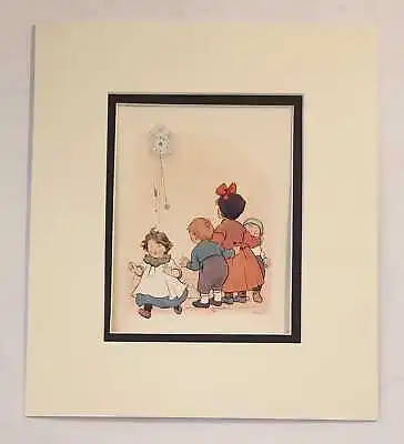 TARRANT Hickory Dickory Dock (1934 Nursery Rhymes Colour Lithograph) • £9.95