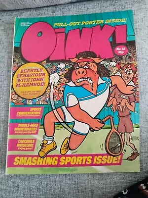 Oink! Comic #32  (11th - 24th July 1987) Ian Botham Pull-out Poster. • £8