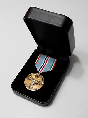 CASED 1943-45 Army Air Forces EUROPEAN AIR OFFENSIVE MEDAL • £28.91