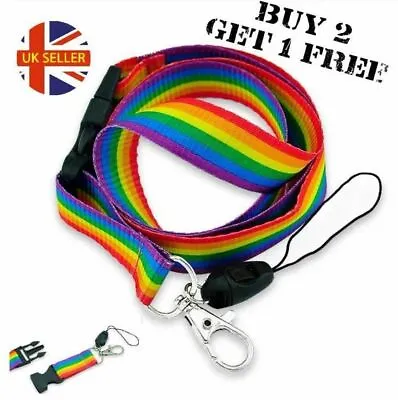 £2.99 • Buy Lanyard NHS ID Card Holder LGBT Pride Rainbow Unisex Gay Lesbian Bisexual