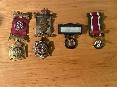4X Non Military Medals With Ribbons Royal Antediluvian Order OBuffaloes 23/1/37 • £20