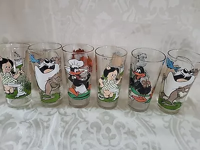 Vintage 1976 Warner Bros Looney Tunes Pepsi Collector Series Glass Lot Of 6 • $28