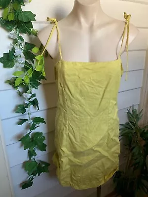 ZULU & ZEPHYR Size 12 100% Linen Dress Yellow • $34.90