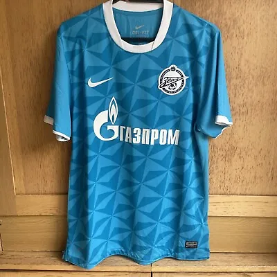 Zenit Saint Petersburg 2011/12 Home Shirt Nike Gazprom Football Soccer Jersey M • £54.99