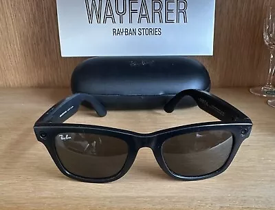 Ray-Ban Stories Wayfarer Large Smart Glasses USED - Exterior Damaged But Working • $34.74