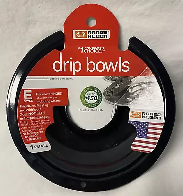 New Black Porcelain Stove Drip Bowls Style E By Range Kleen 1 Small • $5
