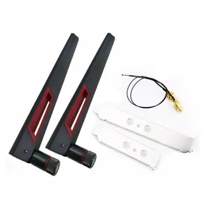 2X8Dbi Dual Band M.2 IPEX MHF4 U.Fl Cable To RP-SMA Pigtail WiFi Antenna7128 • $12.29