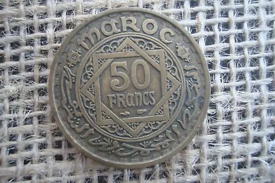 1952 Moroc Morocco Empire Certified 1371 50 Francs Fifty Francs Maroc Coin • $32.50