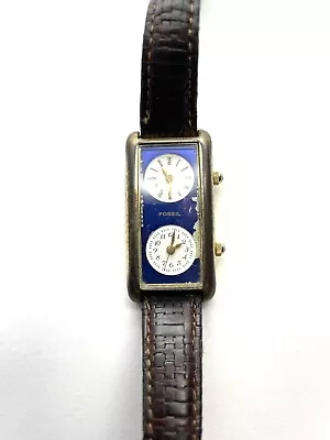 Vintage Fossil Double Dial Watch Dr - 2062 • $27