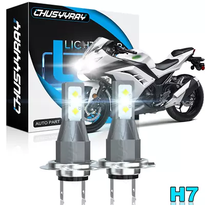 For Kawasaki ZX636 Ninja ZX-6R 2003-06 2010-11 ZX6R Faro LED H7 Bombillas 6000K • $19.98